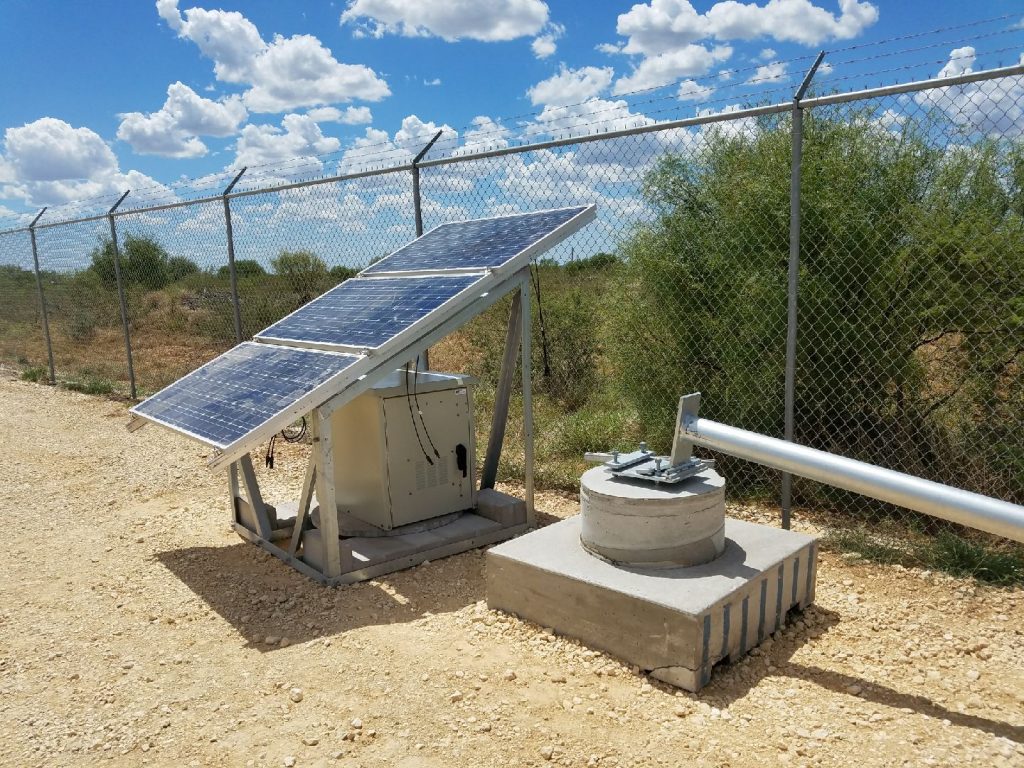 Photo of small cell with pole and solar