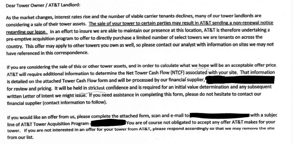 AT&T Wants to Buy Your Tower