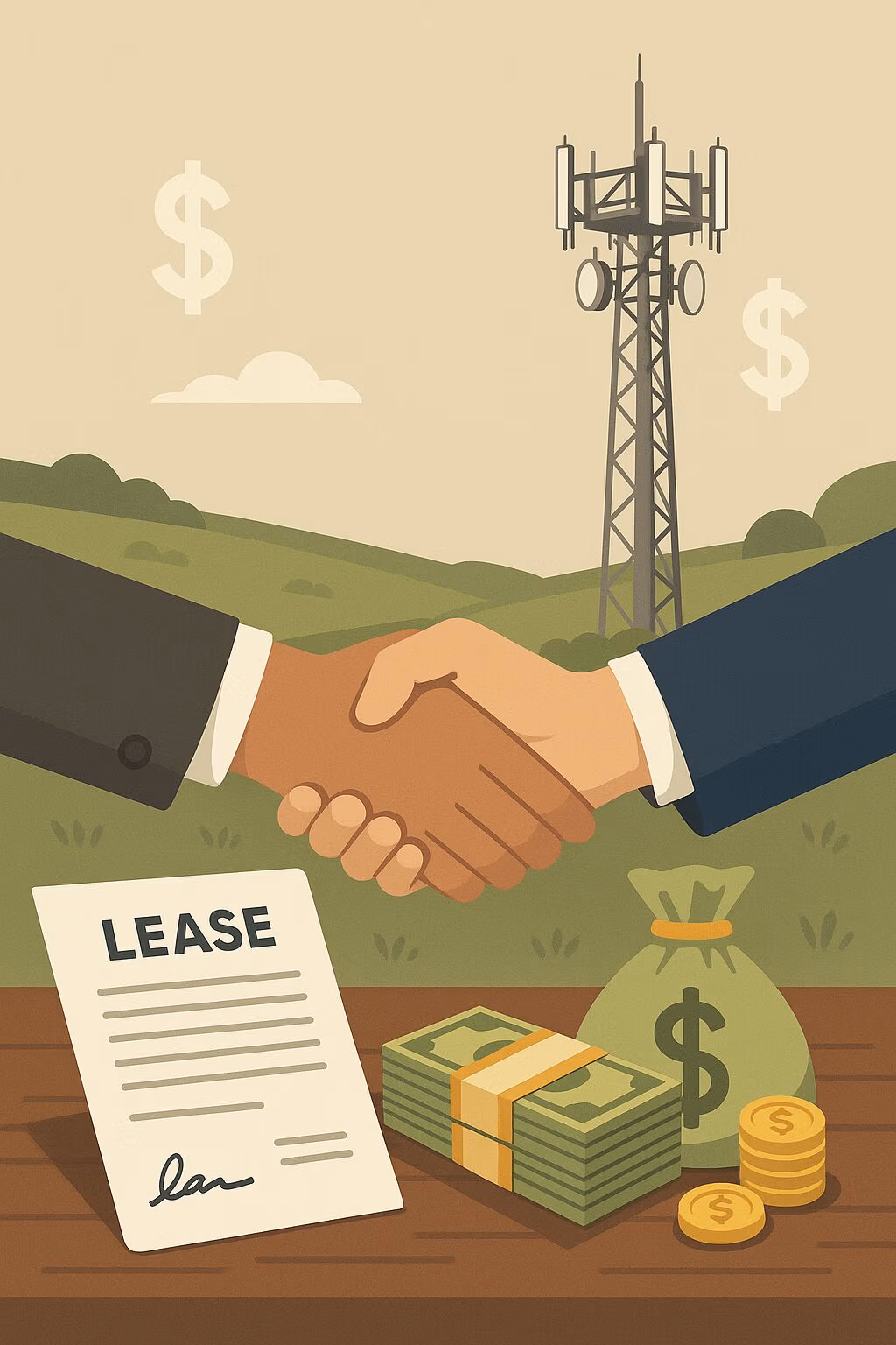 Cell tower lease buyout illustration