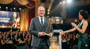 Whimsical image of pretend cell tower lease consultant award