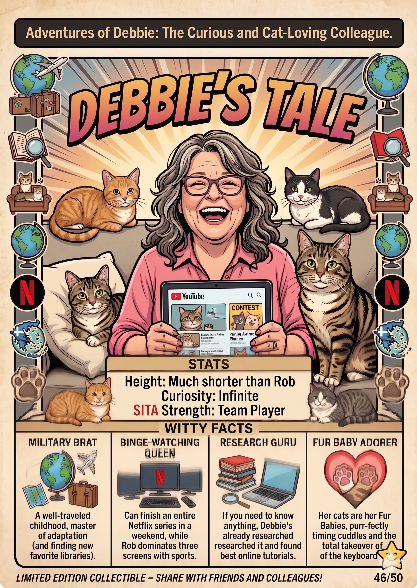 Debbie curious colleague profile card