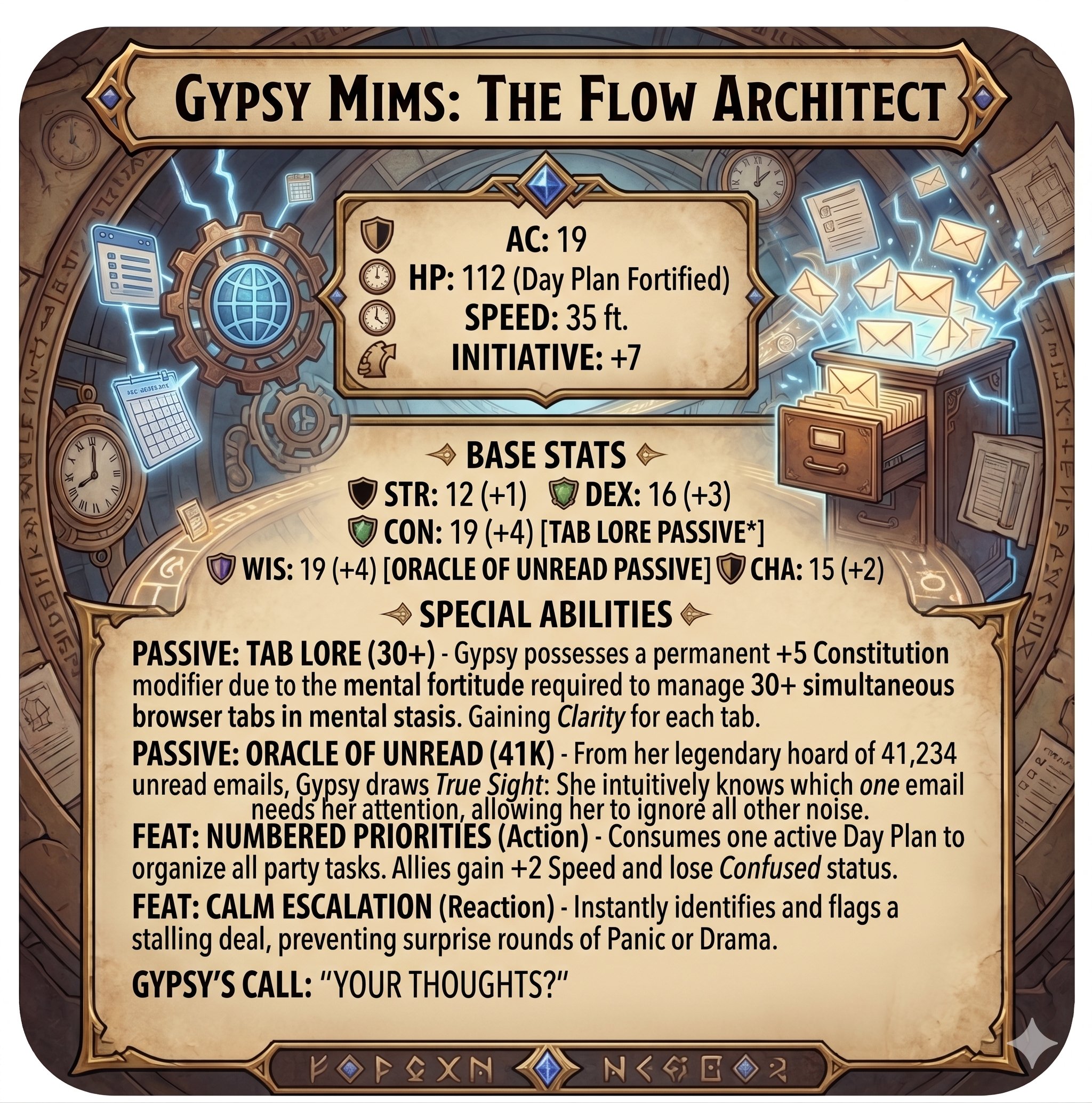 Gypsy Mims Flow Architect card back