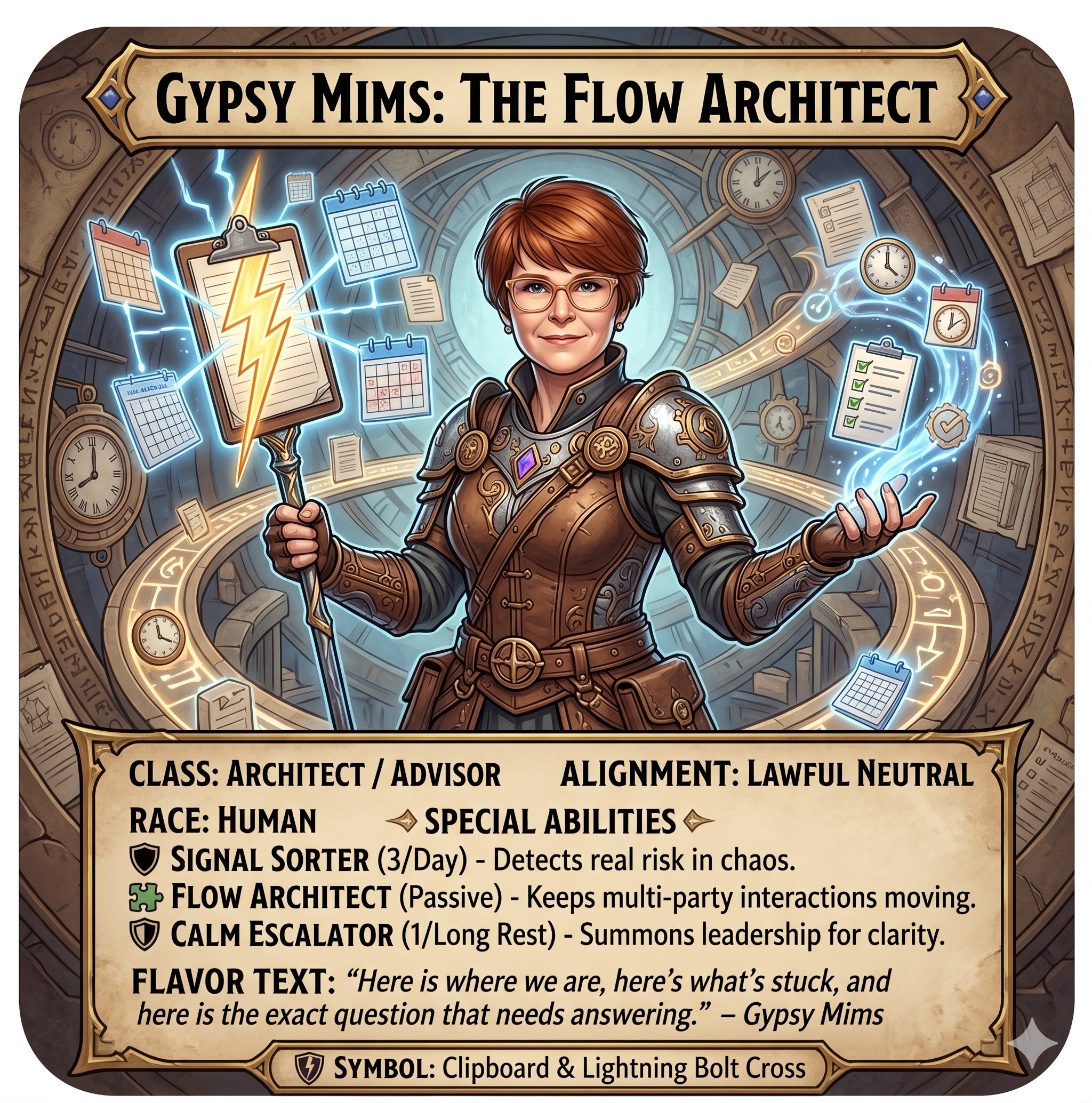 Gypsy Mims Flow Architect card front