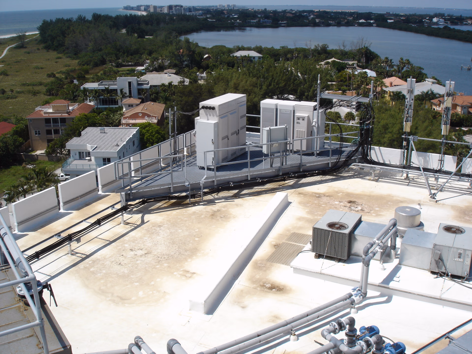 AT&T equipment platform on rooftop