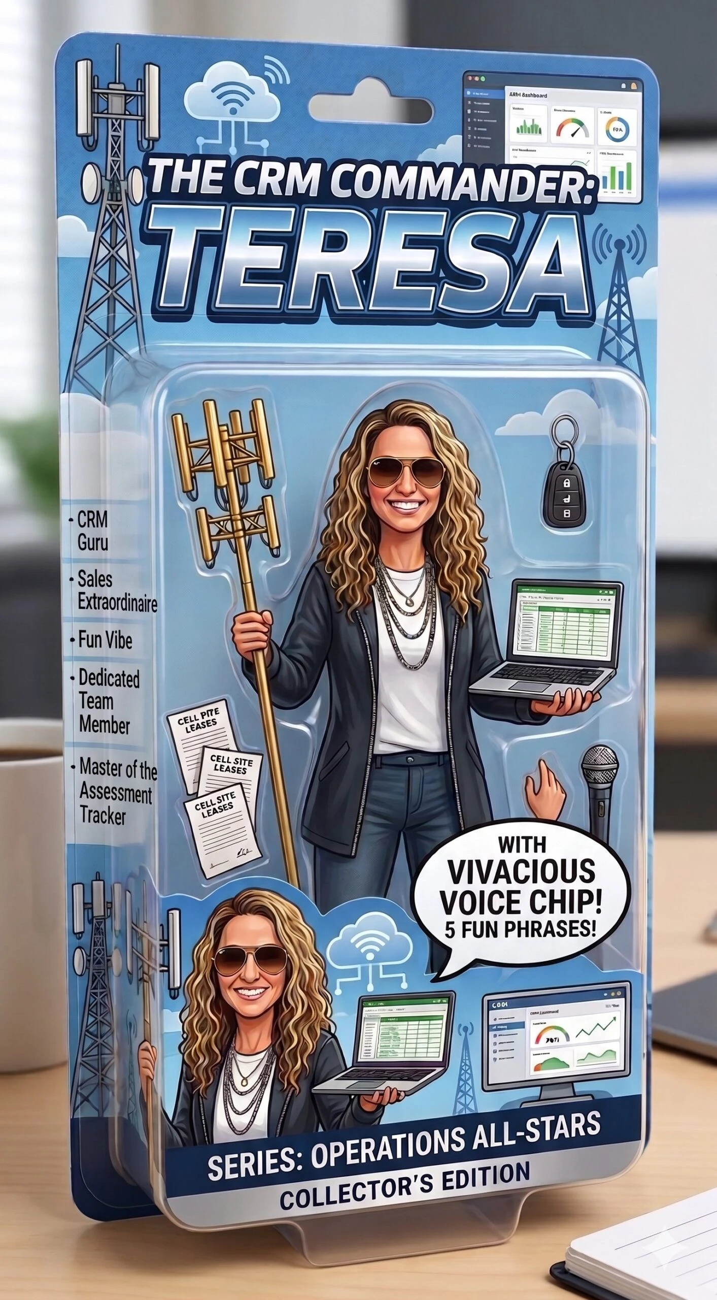Teresa CRM Commander action figure card